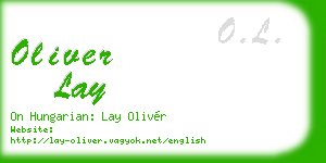 oliver lay business card