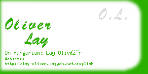 oliver lay business card
